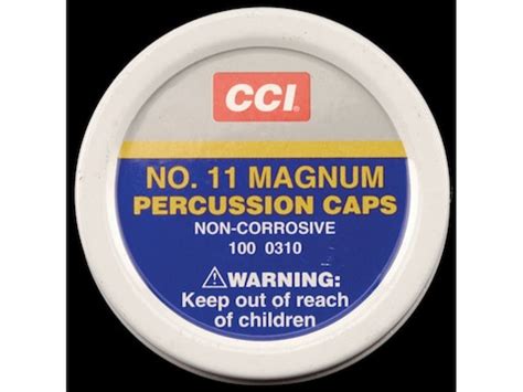 CCI #<b>11</b> <b>Percussion Caps for Muzzleloading - 1000</b>/ct ITEM NUMBER: CC0311 UPC: 076683503114 BRAND: CCI MFG PRODUCT #: 0311 SPECIFICATIONS BRAND: CCI DESCRIPTION CCI made the muzzleloading world a lot brighter in 1975 when they introduced the #<b>11</b> <b>percussion</b> <b>caps</b>. . No 11 percussion caps walmart